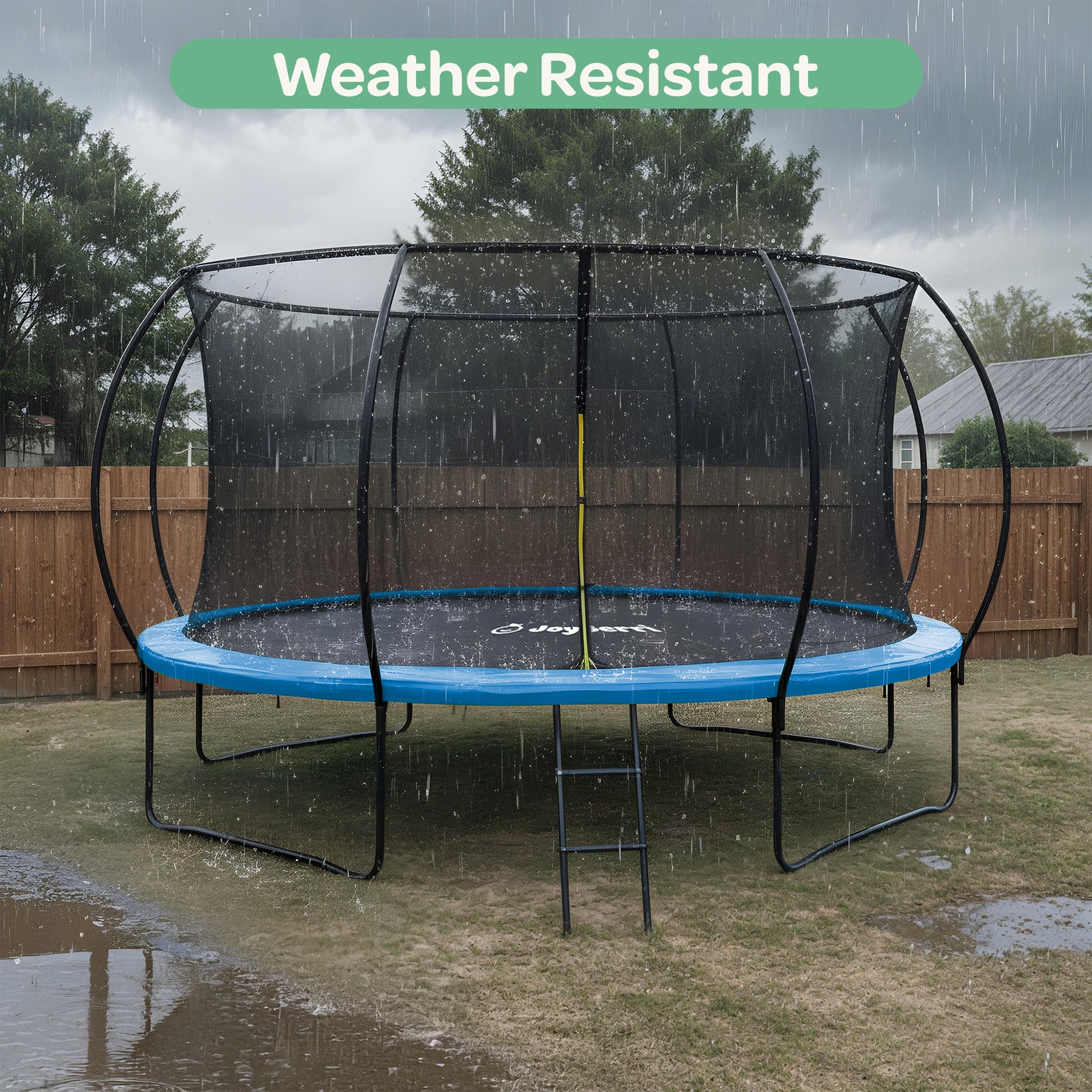 Enclosed Trampoline with LED Lights