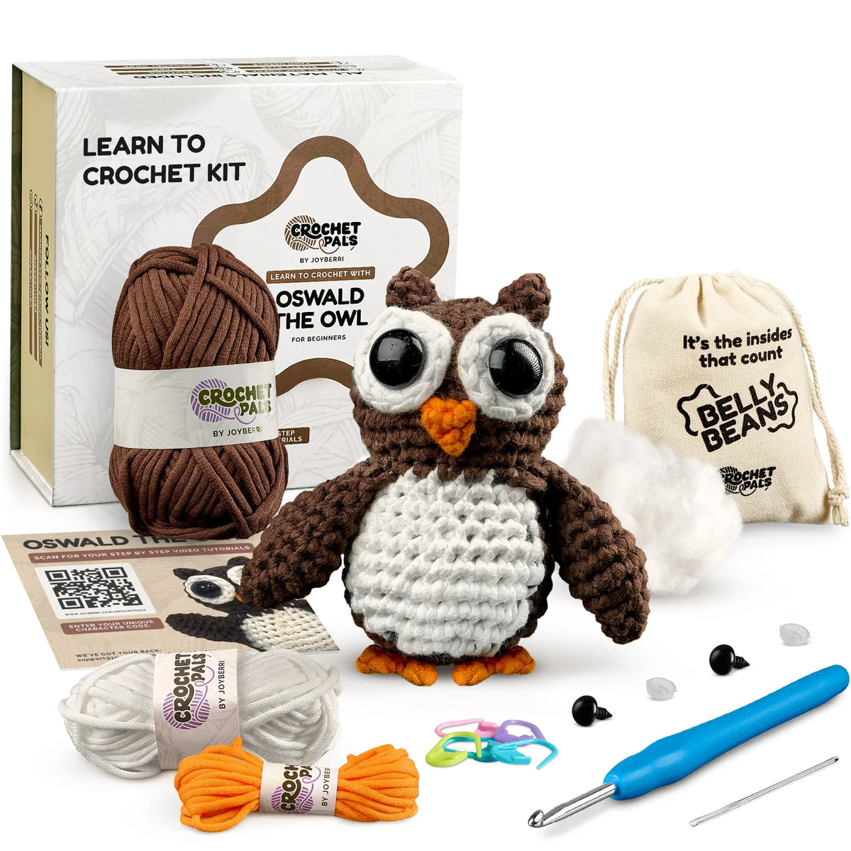 3点セットカレッジドール スリーピーベア owl Beginner Crochet Kit - Oswald the Owl