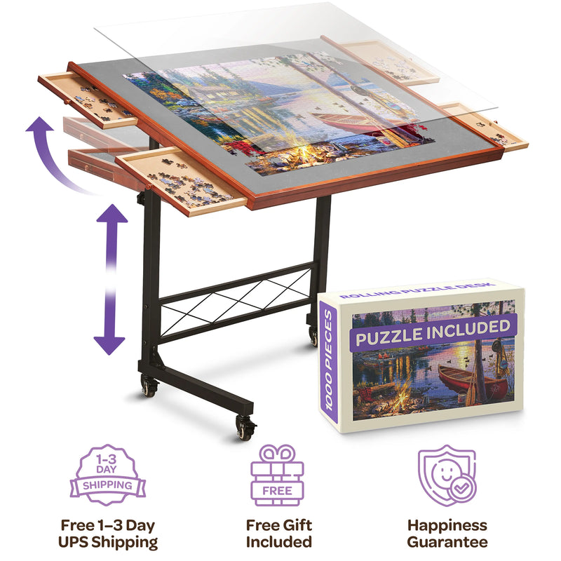 PuzzleStation™ – The Ultimate Adjustable Puzzle Table with Storage