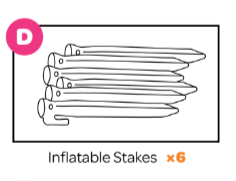 Bounce Ball Inflatable Stakes (6)
