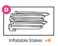 Mighty Bounce Inflatable Stakes (6)