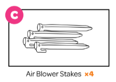 Bounce Boss Air Blower Stakes
