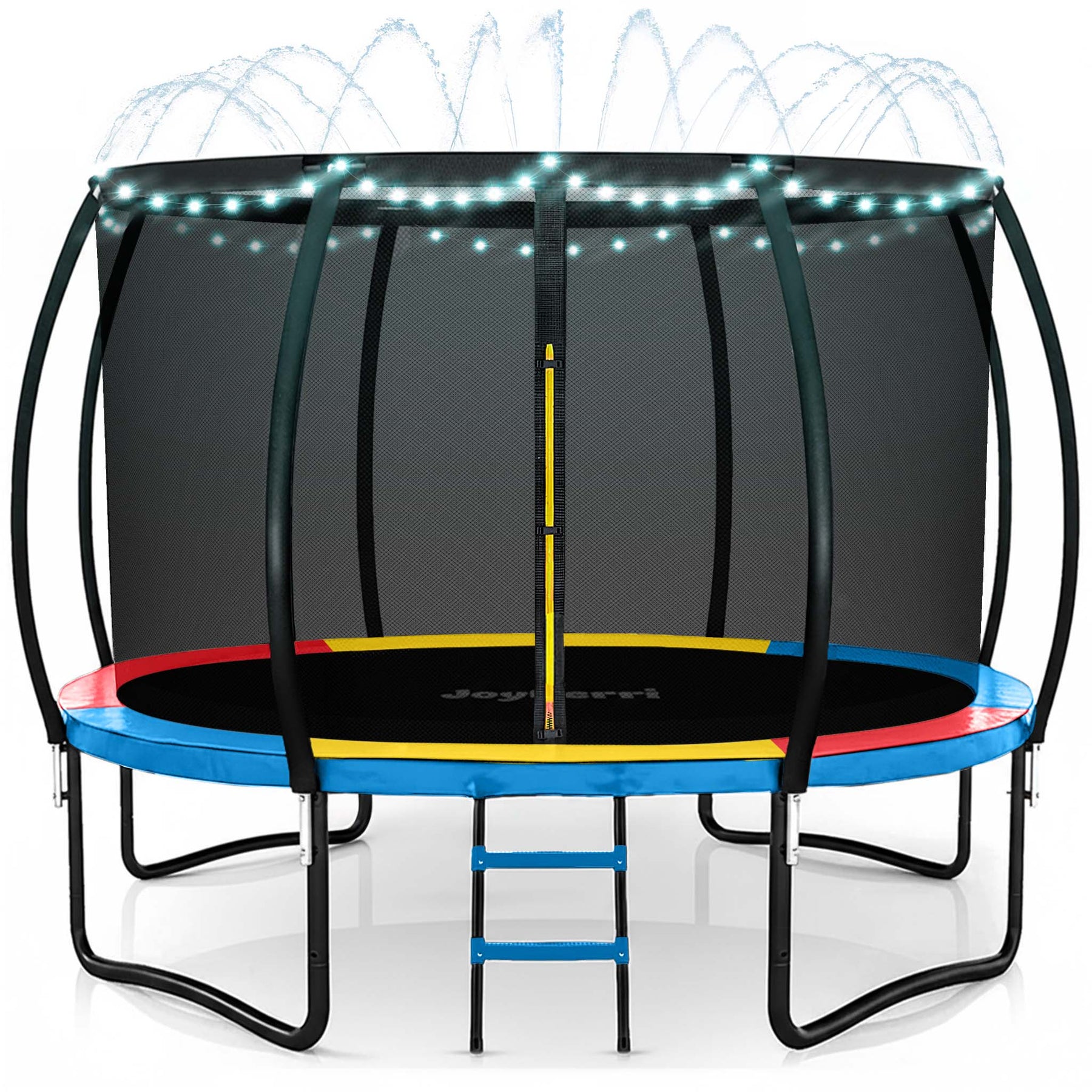 Enclosed Trampoline with LED Lights