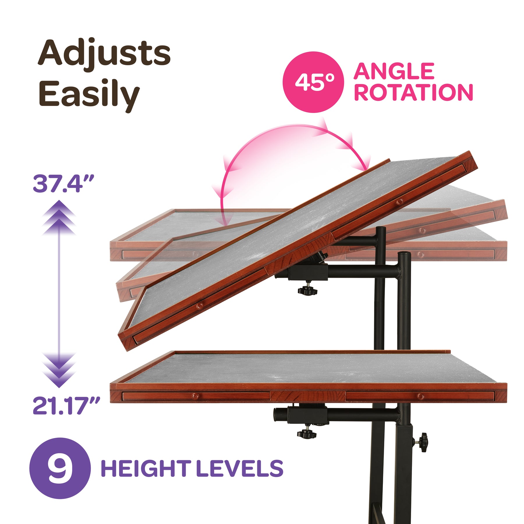 JoyBerri Jigsaw Puzzle Table/Rolling Puzzle Desk - 1500 Piece Puzzle Board with Bonus Puzzle/Portable Jigsaw Puzzle Tables with Drawers and Legs - Height Adjustable for Adults and Kids