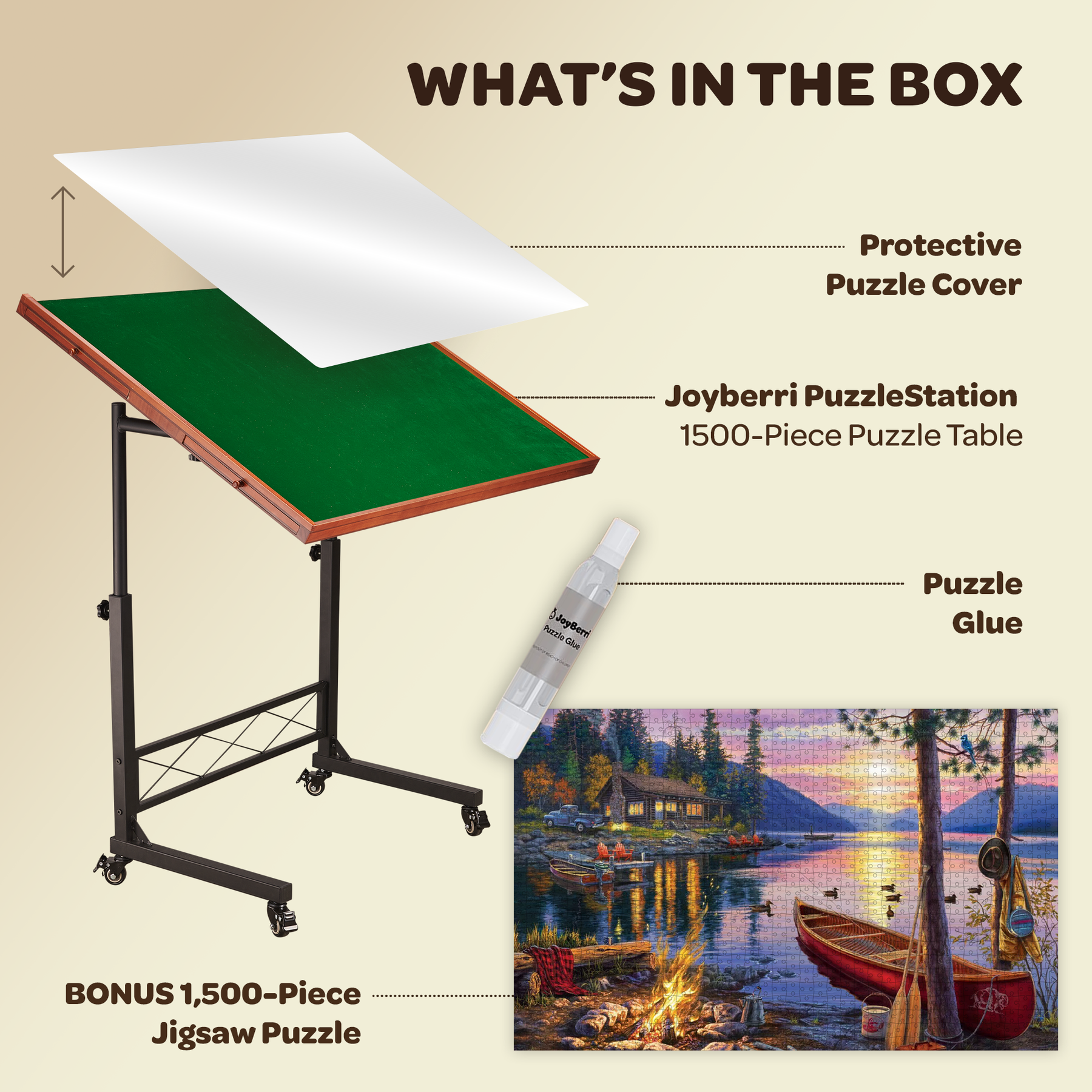 PuzzleStation™ – The Ultimate Adjustable Puzzle Table with Storage